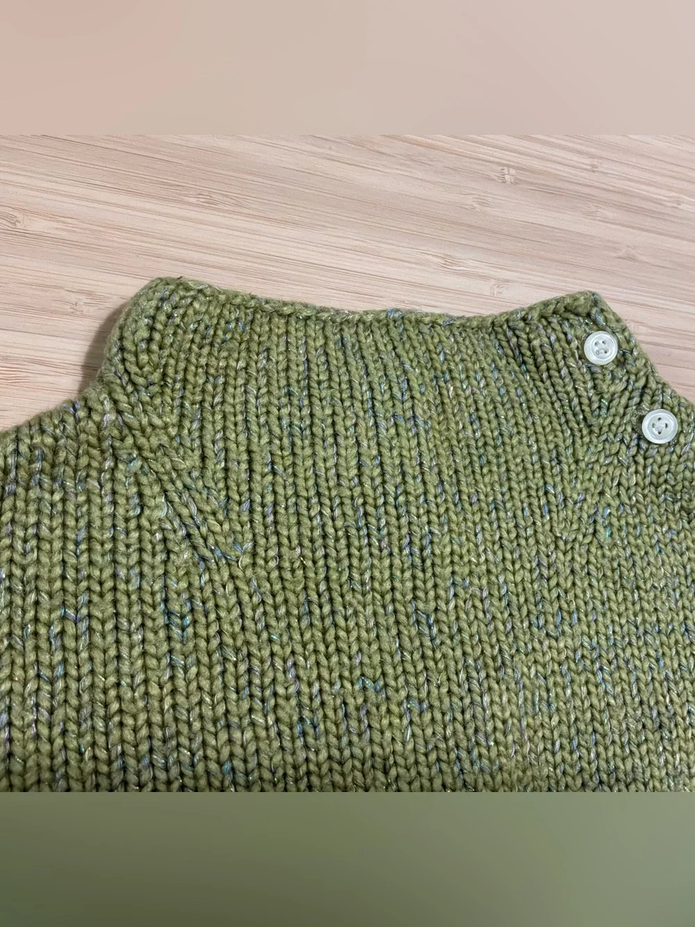 GAP Knit Sweater Olive Green Shimmer 3T